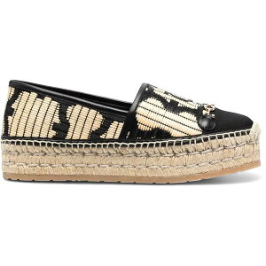 Ferragamo tFK fB[X Xj[J[ yFerragamo Logo Embroidered Espadrilles Black Beige (Women's)z TCY US_W_11 Black/Beige