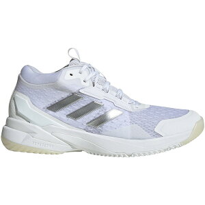 adidas AfB_X fB[X Xj[J[ yadidas Crazyflight 6 Mid Indoor Cloud White Silver Metallic Core Black (Women's)z TCY US_W_11 Cloud White/Silver Metallic/Core Black