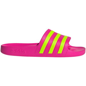 adidas AfB_X fB[X Xj[J[ yadidas Adilette Aqua Slides Shock Pink Solar Slime (Women's)z TCY US_6(23.0cm) Shock Pink/Solar Slime/Shock Pink