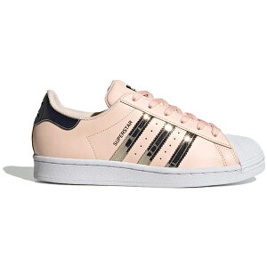 adidas AfB_X fB[X Xj[J[ yadidas Superstar Metallic Stripes Pink Tint (Women's)z TCY US_6(23.0cm) Pink Tint/Silver Metallic/Cloud White