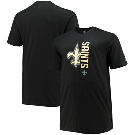 ニューエラ メンズ Tシャツ トップス New Orleans Saints New Era Big & Tall 2Hit TShirt Black