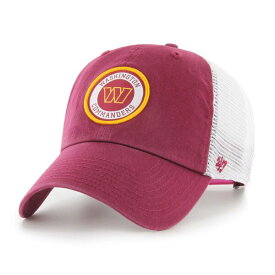 フォーティーセブン メンズ 帽子 アクセサリー Washington Commanders '47 Highline Clean Up Trucker Snapback Hat Burgundy/White