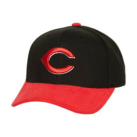 ミッチェル&ネス メンズ 帽子 アクセサリー Cincinnati Reds Mitchell & Ness Corduroy Pro Snapback Hat Black/Red
