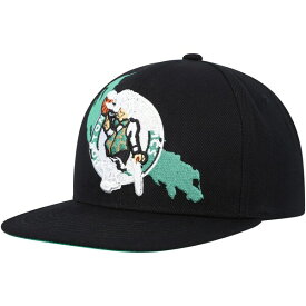 ミッチェル&ネス メンズ 帽子 アクセサリー Boston Celtics Mitchell & Ness Paint By Numbers Snapback Hat Black