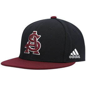 アディダス メンズ 帽子 アクセサリー Arizona State Sun Devils adidas OnField Baseball Fitted Hat Black