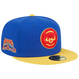 ニューエラ メンズ 帽子 アクセサリー Chicago Cubs New Era Empire 59FIFTY Fitted Hat Royal/Yellow