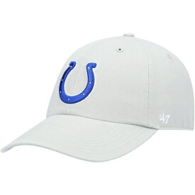 フォーティーセブン メンズ 帽子 アクセサリー Indianapolis Colts '47 Secondary Clean Up Adjustable Hat Gray