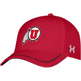 アンダーアーマー メンズ 帽子 アクセサリー Utah Utes Under Armour IsoChill Blitzing Accent Flex Hat Red
