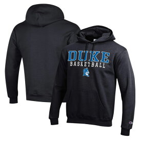 チャンピオン メンズ ジャケット＆ブルゾン アウター Duke Blue Devils Champion Basketball Stack Pullover Hoodie Black
