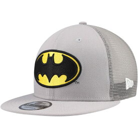 ニューエラ メンズ 帽子 アクセサリー Batman New Era 9FIFTY Snapback Trucker Hat Gray