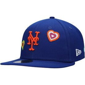 ニューエラ メンズ 帽子 アクセサリー New York Mets New Era Chain Stitch Heart 59FIFTY Fitted Hat Royal