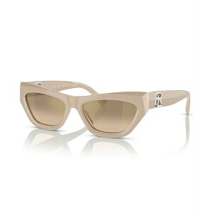 t[ fB[X TOXACEFA ANZT[ Women's The Kiera Sunglasses, Mirror Gradient RL8218U Solid Beige