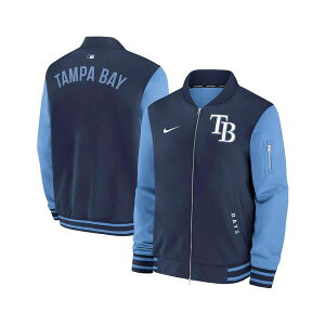 iCL Y WPbgu] AE^[ Men's Navy/Light Blue Tampa Bay Rays Authentic Collection Dugout Full-Zip Bomber Jacket Navy, Light Blue
