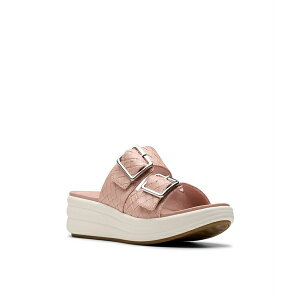 N[NX fB[X T_ V[Y Women's Drift Buckle Slip-On Slide Wedge Sandals Peach