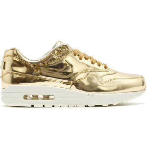Nike �i�C�L ���f�B�[�X �X�j�[�J�[ �yNike Air Max 1 Liquid Gold (Women's)�z �T�C�Y US_W_10 Metallic Gold/Sail