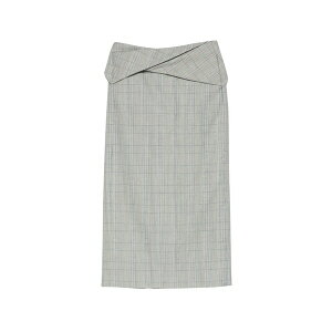 ���B�N�g���A �x�b�J�� ���f�B�[�X �X�J�[�g �{�g���X Wrap-effect checked skirt Grey