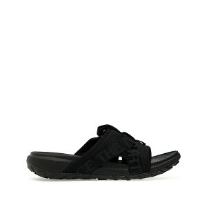 �m�[�X�t�F�C�X �����Y �T���_�� �V���[�Y Buckle-fastening sporty slides Black