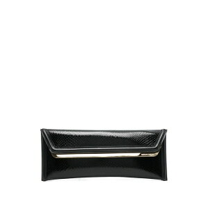 �f�B�[�X�N�G�A�[�h ���f�B�[�X �N���b�`�o�b�O �o�b�O Metallic-trim leather clutch bag Black