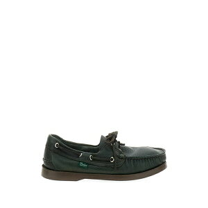 �p���u�[�c �����Y �X���b�|���E���[�t�@�[ �V���[�Y Barth leather boat shoes Green