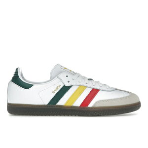 adidas �A�f�B�_�X �����Y �X�j�[�J�[ �yadidas Samba OG White Rasta�z �T�C�Y US_10.5(28.5cm) Cloud White/Yellow/Collegiate Green
