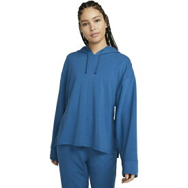 ナイキ レディース パーカー・スウェットシャツ アウター Nike Women's Yoga Dri-FIT Fleece Hoodie Dk Marina Blue