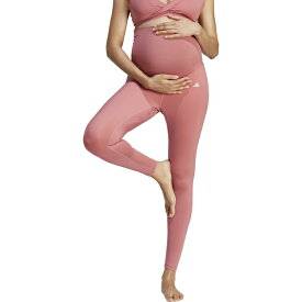 アディダス レディース カジュアルパンツ ボトムス adidas Women's Yoga 7/8 Maternity Leggings Pink Strata