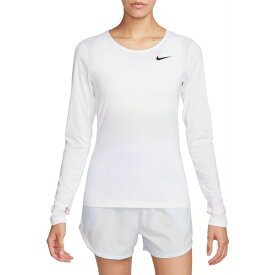 ナイキ レディース シャツ トップス Nike Women's Pro Long-Sleeve Top White