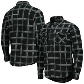 アンティグア メンズ Tシャツ トップス Las Vegas Raiders Antigua Industry Flannel ButtonUp Shirt Jacket Black