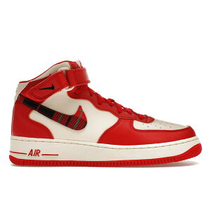 Nike �i�C�L �����Y �X�j�[�J�[ �yNike Air Force 1 Mid '07 LX Plaid Cream Red�z �T�C�Y US_7(25.0cm) Pale Ivory/University Red-Black-Pale Ivory