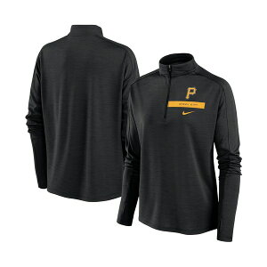 �i�C�L ���f�B�[�X �J�b�g�\�[ �g�b�v�X Women's Black Pittsburgh Pirates Primetime Local Touch Pacer Quarter-Zip Top Black