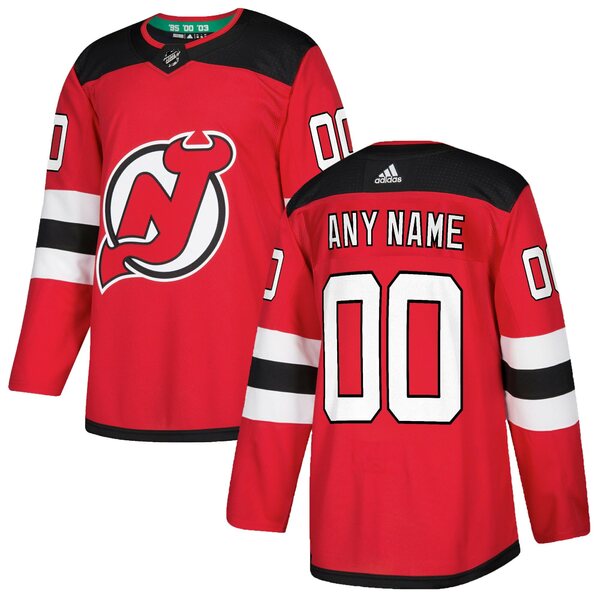 アディダス メンズ ユニフォーム トップス New Jersey Devils adidas Authentic Custom Jersey Red