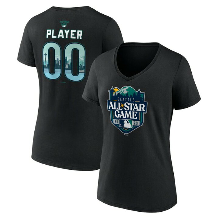 ファナティクス レディース Tシャツ トップス Fanatics Branded Women's 2023 MLB AllStar Game  PickAPlayer VNeck TShirt Black asty