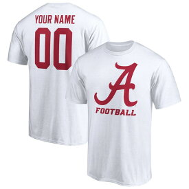 ファナティクス メンズ Tシャツ トップス Alabama Crimson Tide Fanatics Branded Personalized Any Name & Number One Color TShirt White