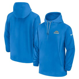 ナイキ メンズ パーカー・スウェットシャツ アウター Los Angeles Chargers Nike Sideline HalfZip Hoodie Powder Blue