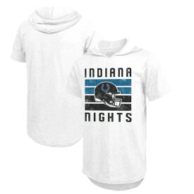 マジェスティックスレッズ メンズ Tシャツ トップス Indiana Nights Indianapolis Colts Majestic Threads Alternate TriBlend Hoodie TShirt White
