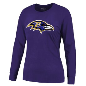 マジェスティックスレッズ レディース Tシャツ トップス Derrick Henry Baltimore Ravens Majestic Threads Women's Name & Number Long Sleeve TShirt Purple