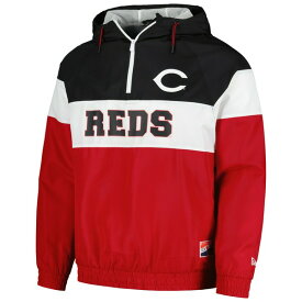 ニューエラ メンズ ジャケット＆ブルゾン アウター Cincinnati Reds New Era Ripstop Raglan QuarterZip Hoodie Windbreaker Jacket Red