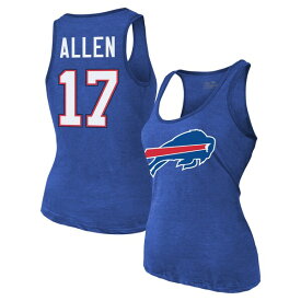 マジェスティックスレッズ レディース Tシャツ トップス Josh Allen Buffalo Bills Majestic Threads Women's Name & Number TriBlend Tank Top Royal