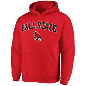 ファナティクス メンズ パーカー・スウェットシャツ アウター Ball State Cardinals Fanatics Branded Campus Pullover Hoodie Cardinal