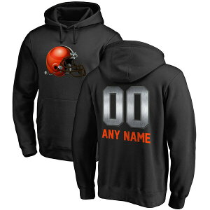 t@ieBNX Y p[J[EXEFbgVc AE^[ Cleveland Browns NFL Pro Line by Fanatics Branded Personalized Midnight Mascot Pullover Hoodie Black