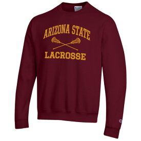 チャンピオン メンズ パーカー・スウェットシャツ アウター Arizona State Sun Devils Champion Lacrosse Icon Powerblend Pullover Sweatshirt Maroon