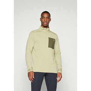 m[i Y T_ V[Y FEMUND HALF ZIP - Long sleeved top - sage green