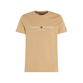 【送料無料】 トミー ヒルフィガー メンズ Tシャツ トップス Logo Crew Neck T Shirt Khaki RBL
