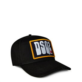 【送料無料】 ディースクエアード メンズ 帽子 アクセサリー D2 Patch Baseball Cap Black 2124