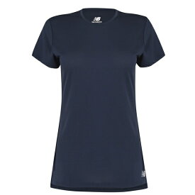 【送料無料】 ニューバランス レディース Tシャツ トップス Running T Shirt Ladies Navy