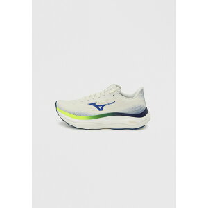 �~�Y�m �����Y �t�B�b�g�l�X �X�|�[�c WAVE SKY 9 - Road running shoes - snow white/surf the web/lightning yellow