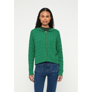 �g�~�[ �q���t�B�K�[ ���f�B�[�X �p�[�J�[�E�X�E�F�b�g�V���c �A�E�^�[ CABLE ZIP HOODY - Zip-up sweatshirt - nouveau green