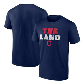 ファナティクス メンズ Tシャツ トップス Cleveland Indians Fanatics Branded Hometown Collection The Land TShirt Navy