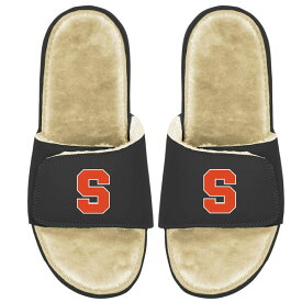 アイスライド メンズ サンダル シューズ Syracuse Orange ISlide Faux Fur Slide Sandals Black/Tan