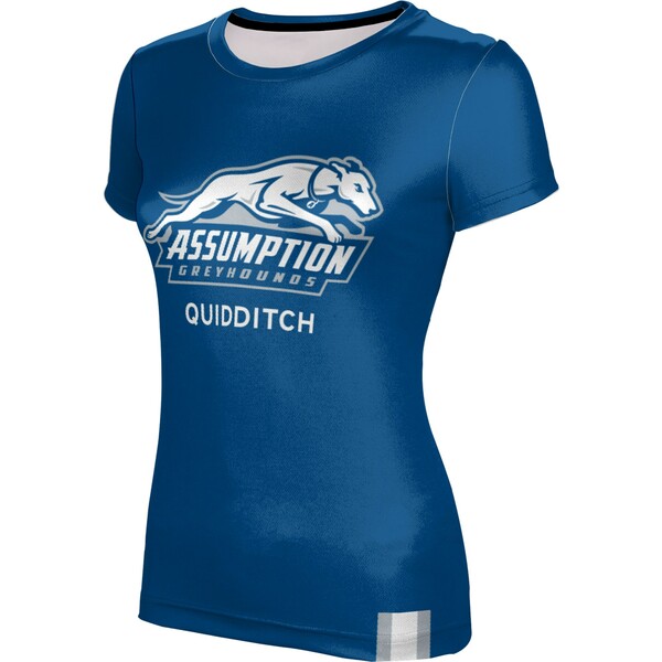 プロスフィア レディース Tシャツ トップス Assumption Greyhounds ProSphere Women's  Quidditch Logo TShirt Blue asty